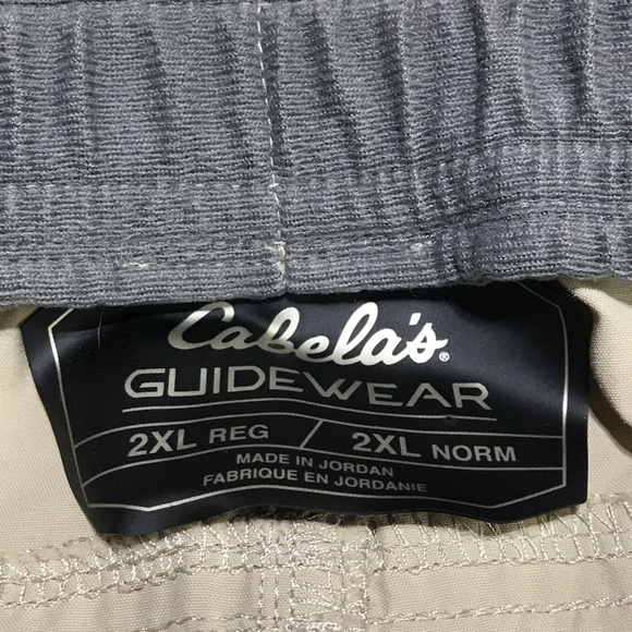 Cabelas Guide Wear Cargo Shorts Belted Mens 2XL Nylon - Picture 3 of 9